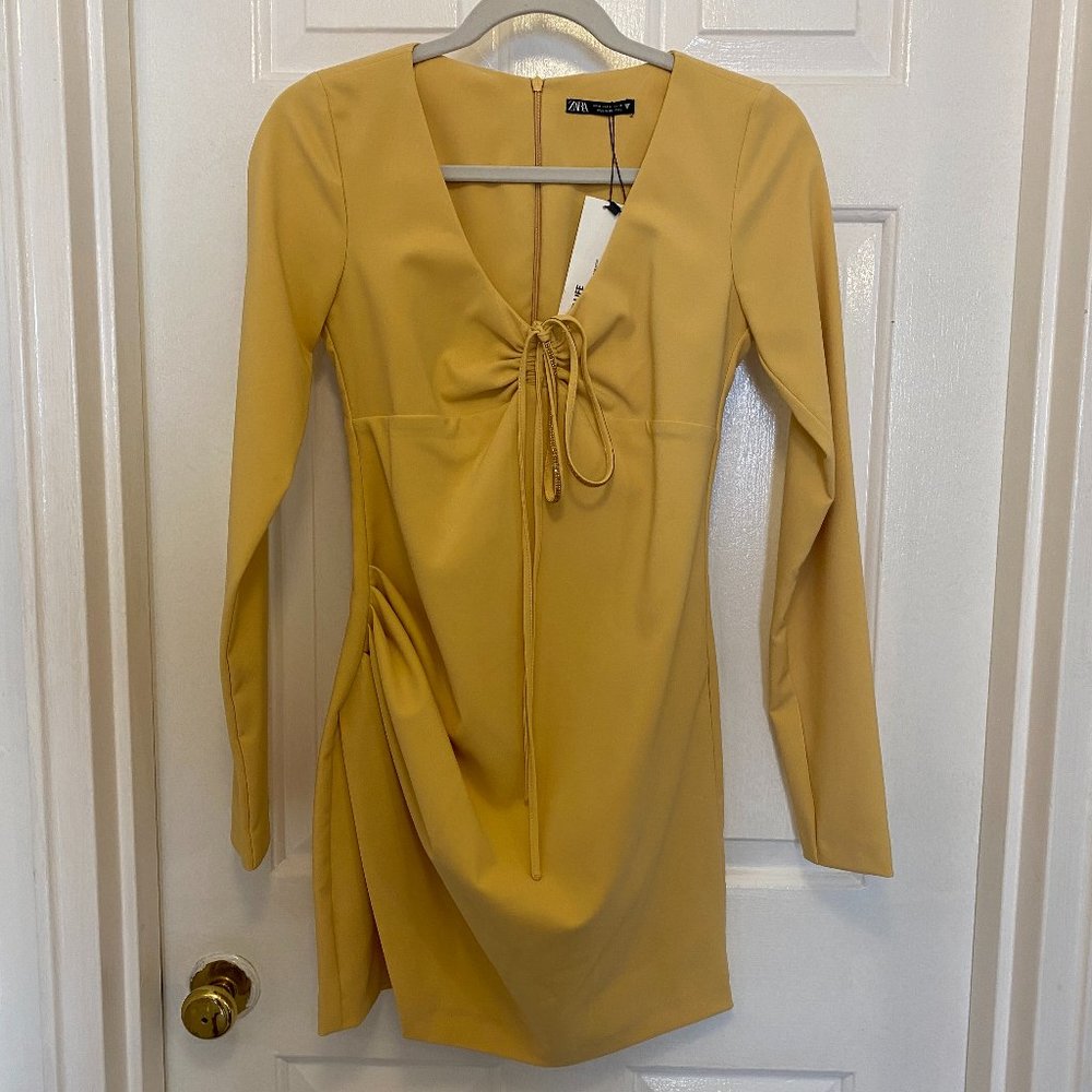 Zara V-Neck Long Sleeve Dress